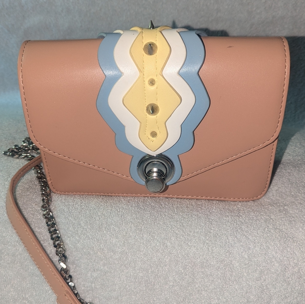 Zara TRF light pink tan crossbody bag .